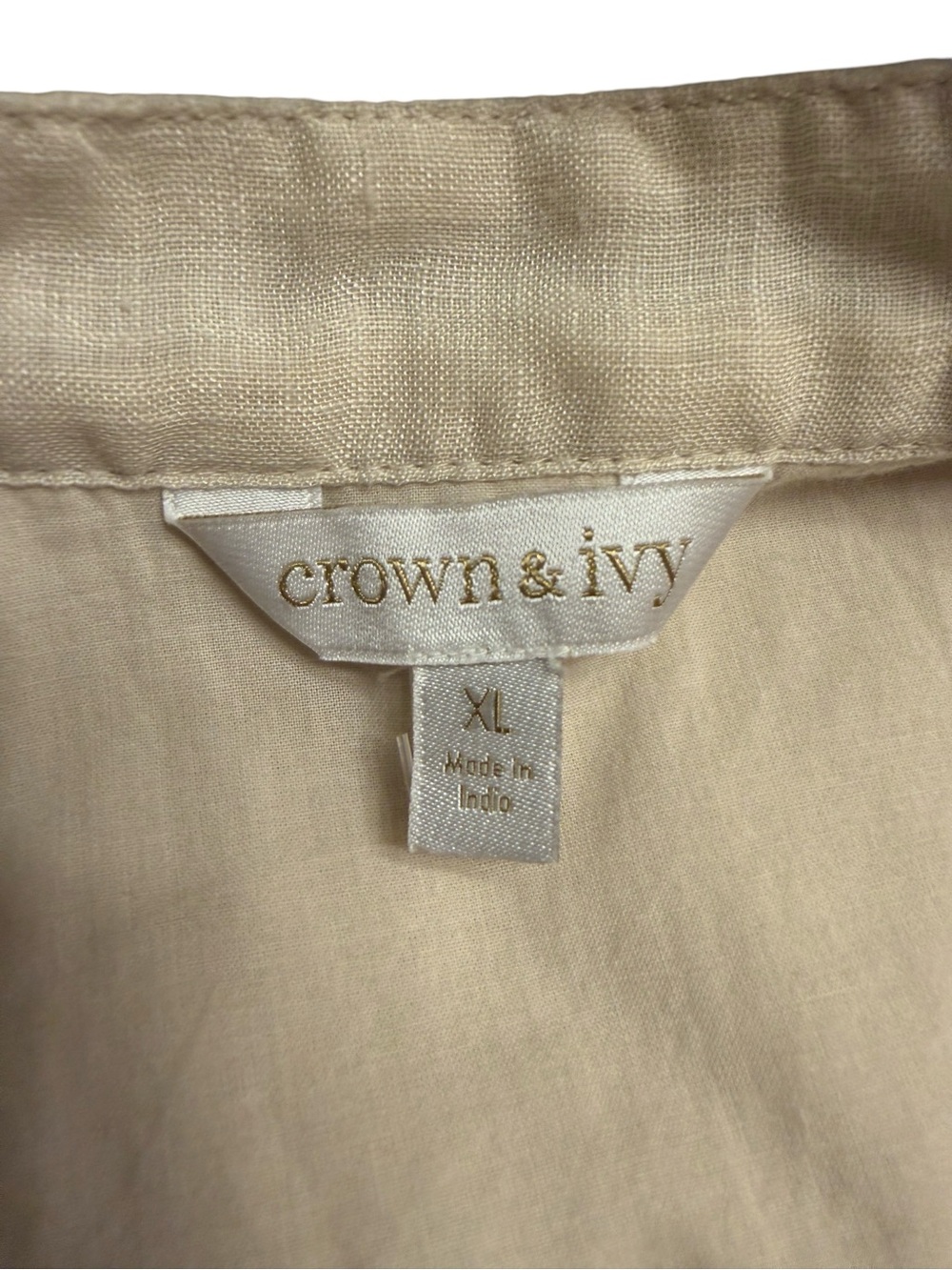 Crown & Ivy XL Embroidered Tunic Dress Coastal Boho Resort Mediterranean - Picture 9 of 10